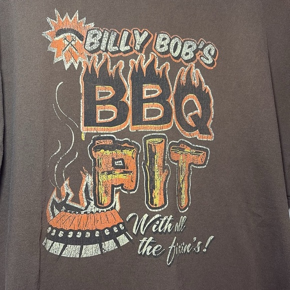 Brown BBQ Pit Men's T-Shirt size XL Billy Bobs Oversized Tee - Picture 3 of 5